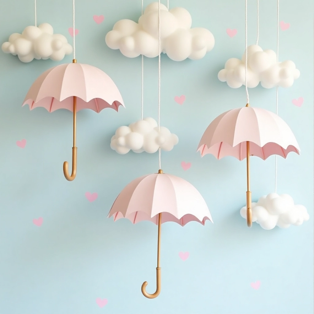 Charming Umbrella and Cloud Mobile